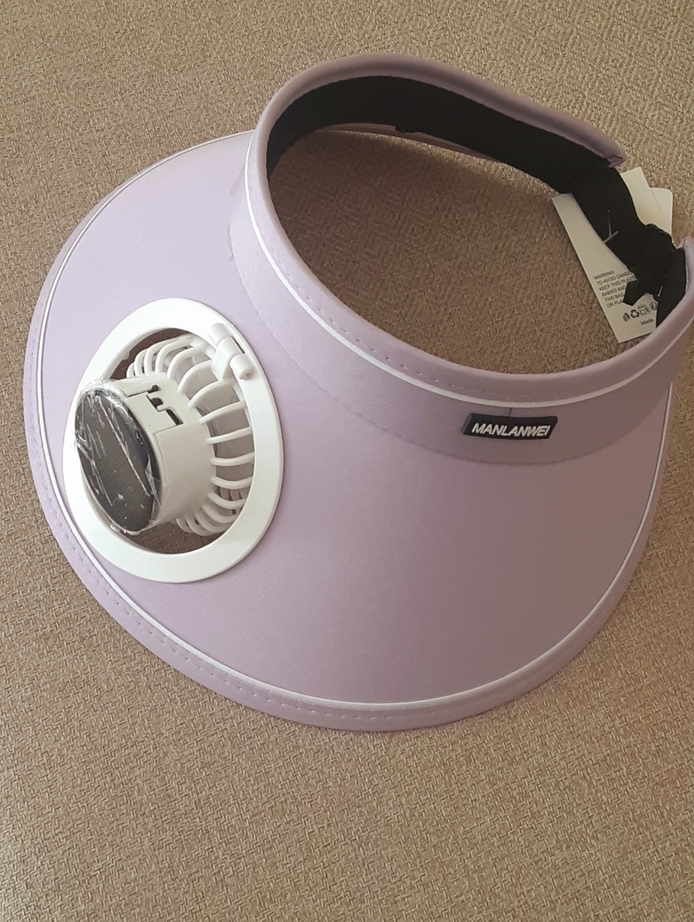 Solar Powered Cooling Sun Visor with Built-in Fan Come With USB